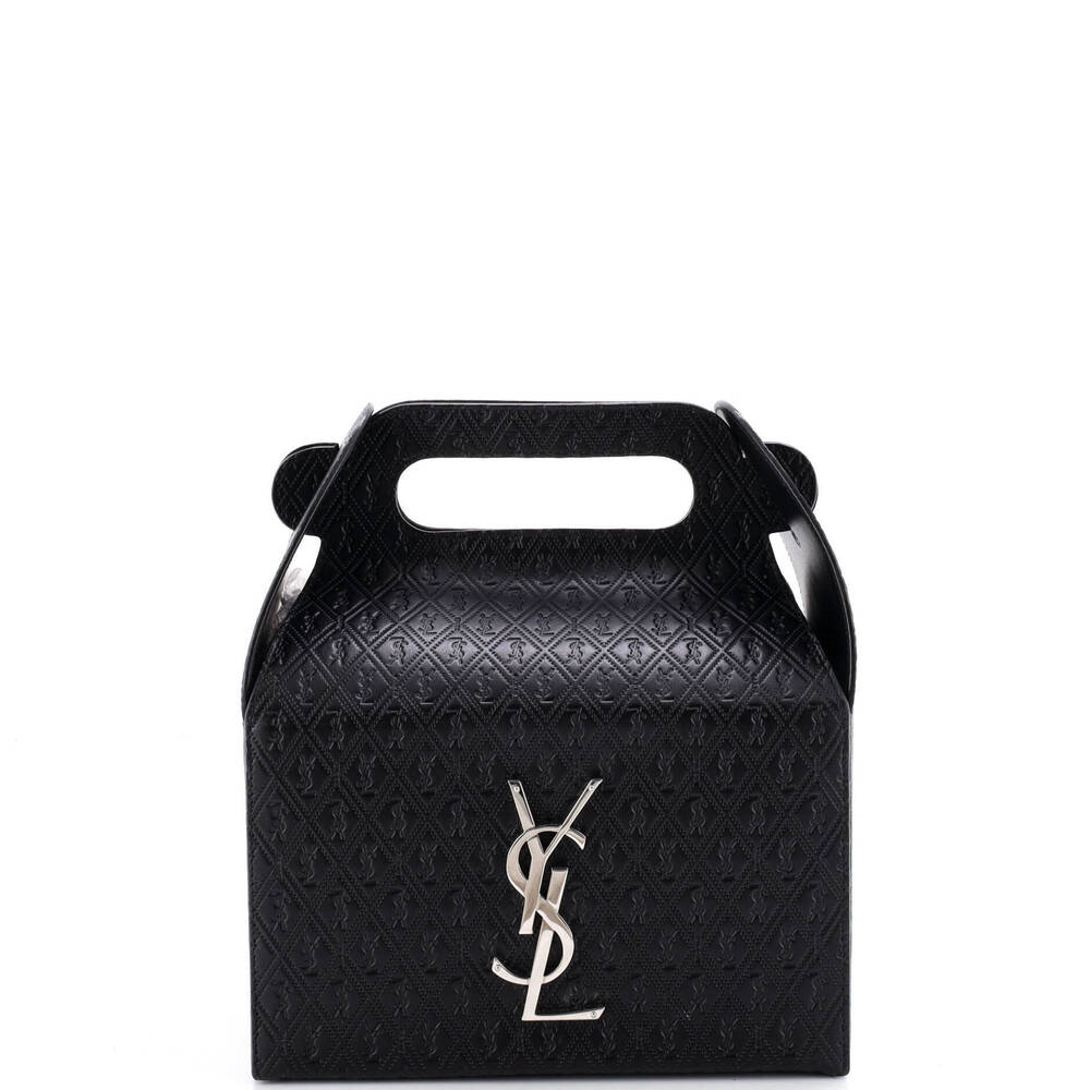 Saint Laurent Take-Away Box Bag Monogram All Over Leather